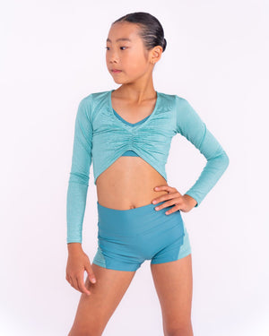 Pink Lemon Dancewear Shimmer Splice Shorts - View 8