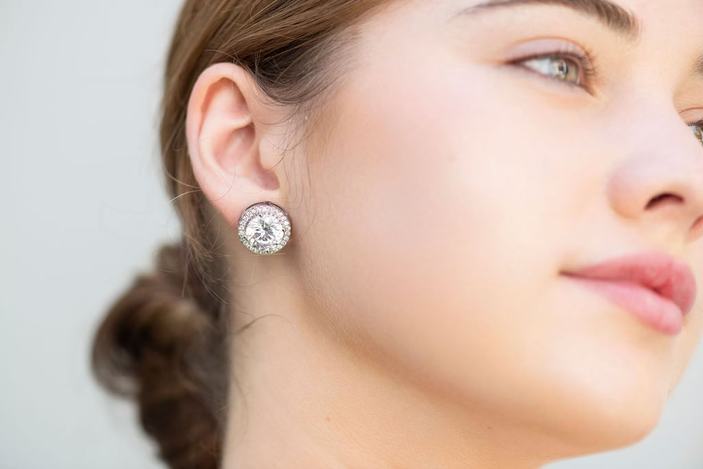 KySienn Sienna Diamante Earrings - 16mm - Back