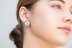 KySienn Sienna Diamante Earrings - 16mm - Back