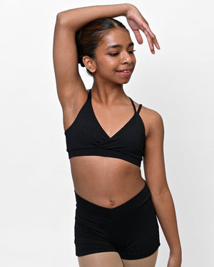 Total Dance Studio Wear V Band Shorts - Black - Detail