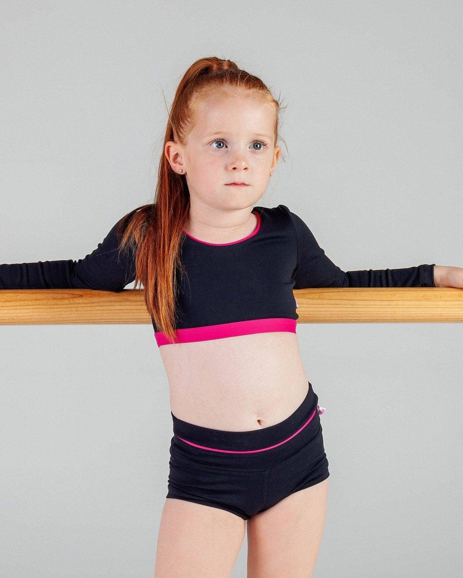 Back to Basics Long Sleeved Dance Crop Top