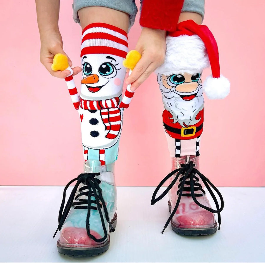 Santa and Snowman Socks