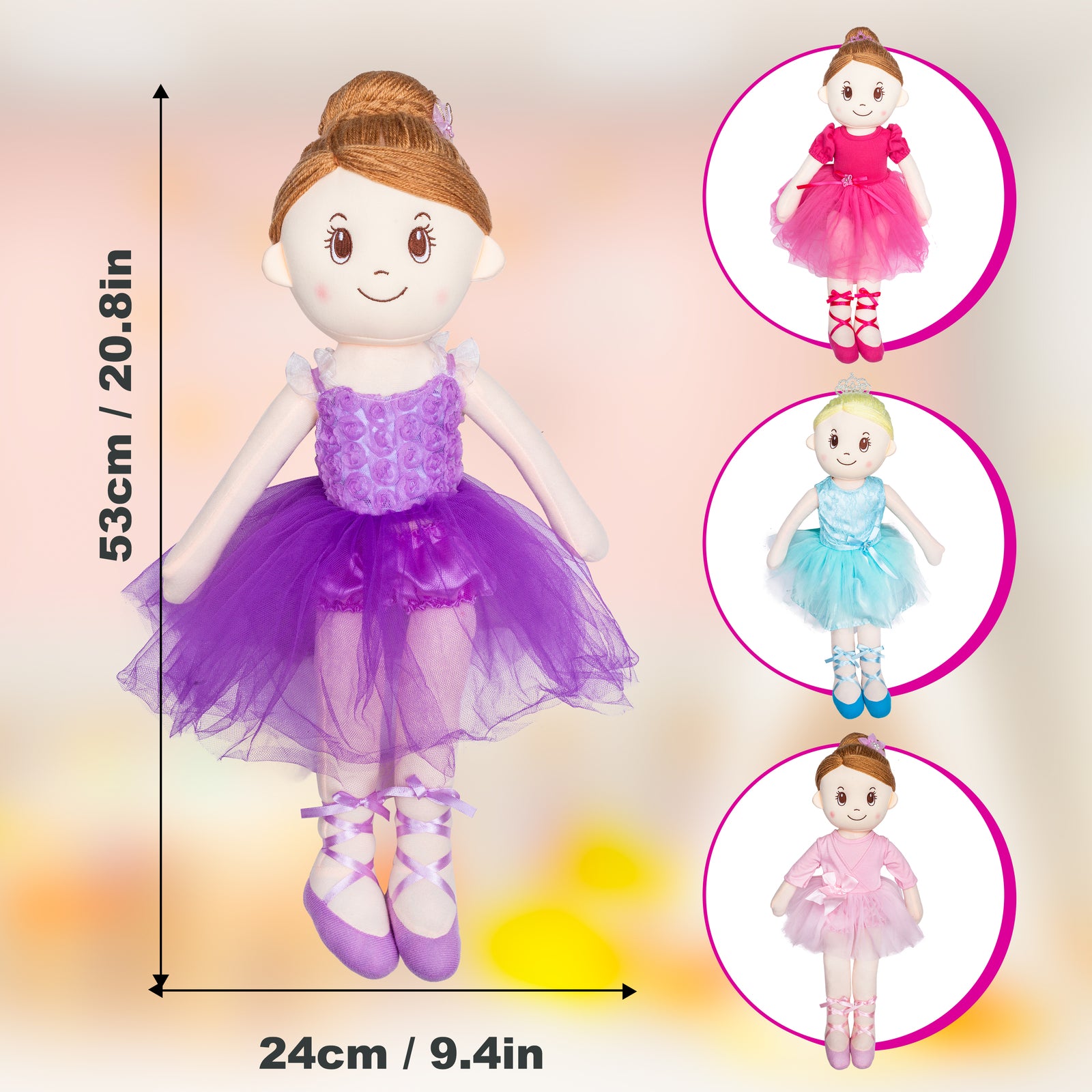 Mad Ally Ballerina Indi Doll - Lavender - Ballerina Doll - Back
