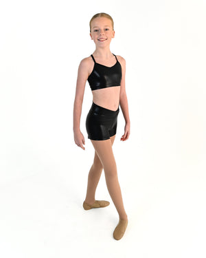Young dancer wearing the Sienna Shorts in Black