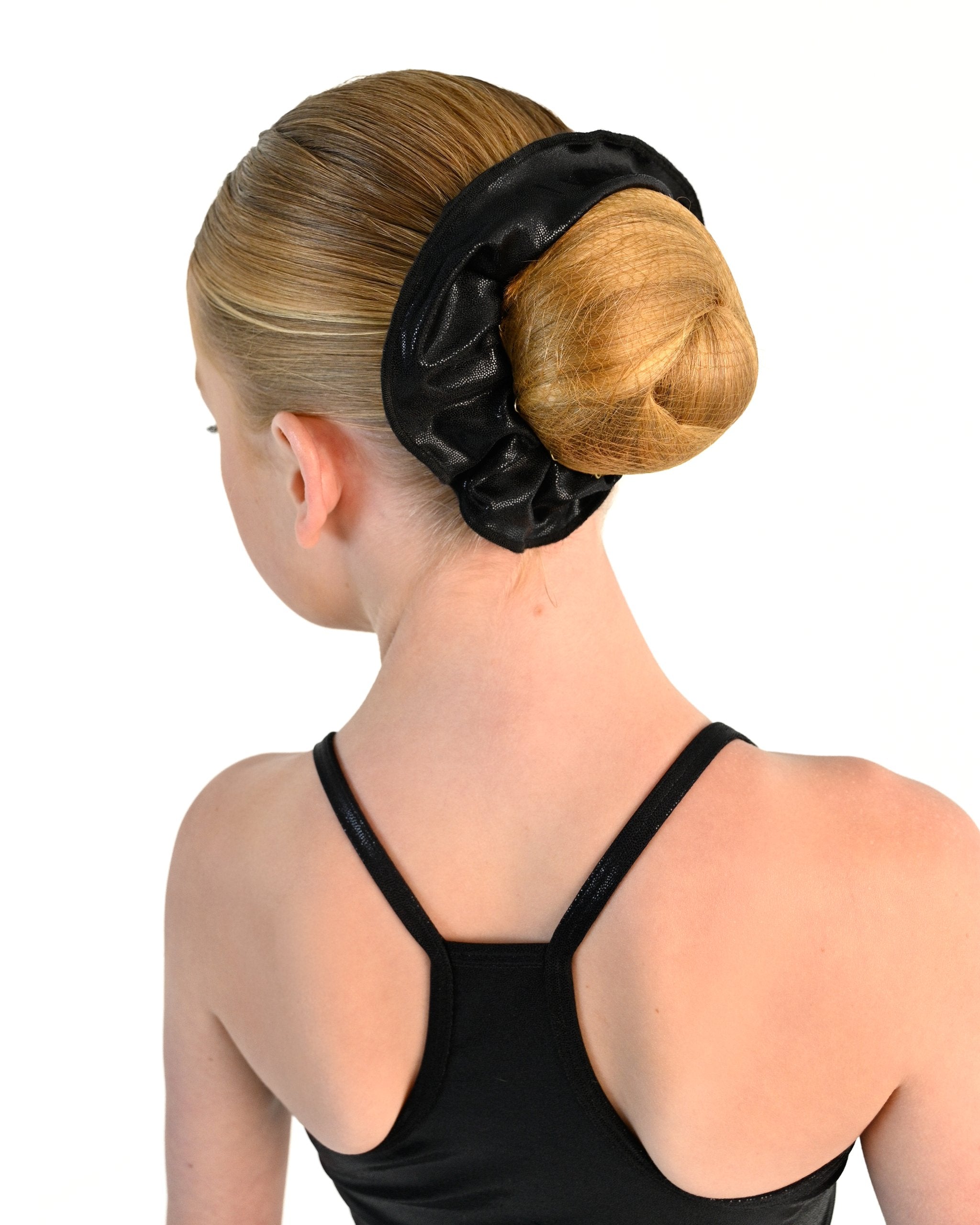Young dancer wearing the Sienna Scrunchie in Black