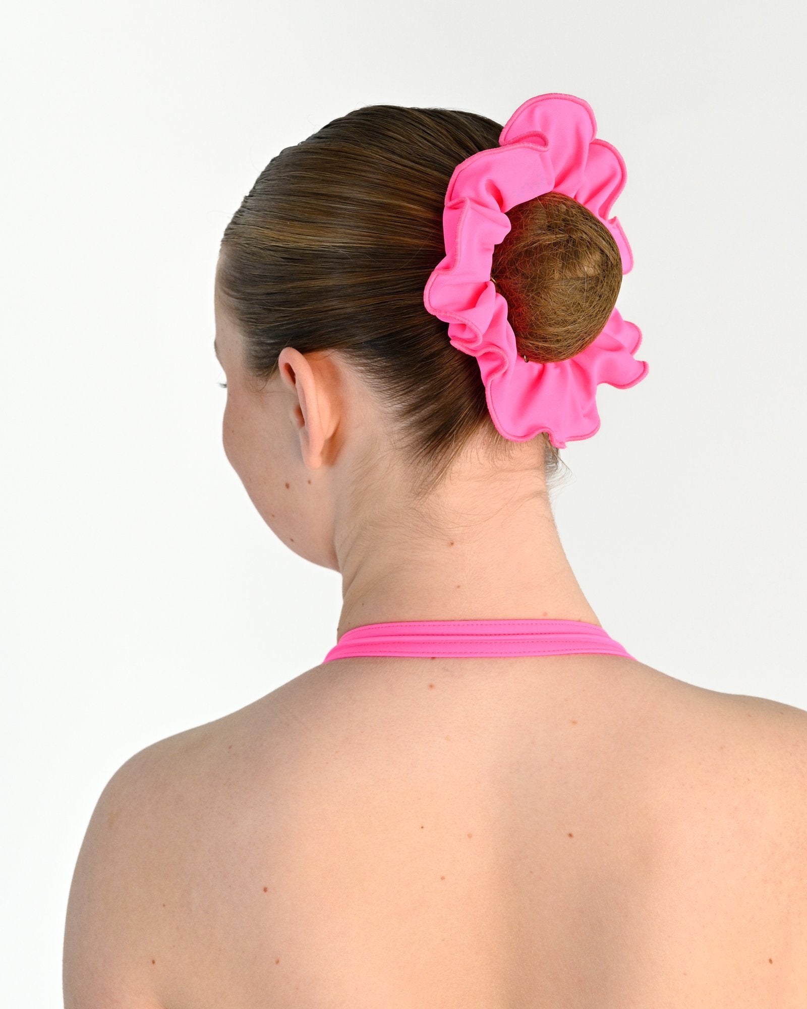 Tempo Halter Crop Top - Fluro Pink 4