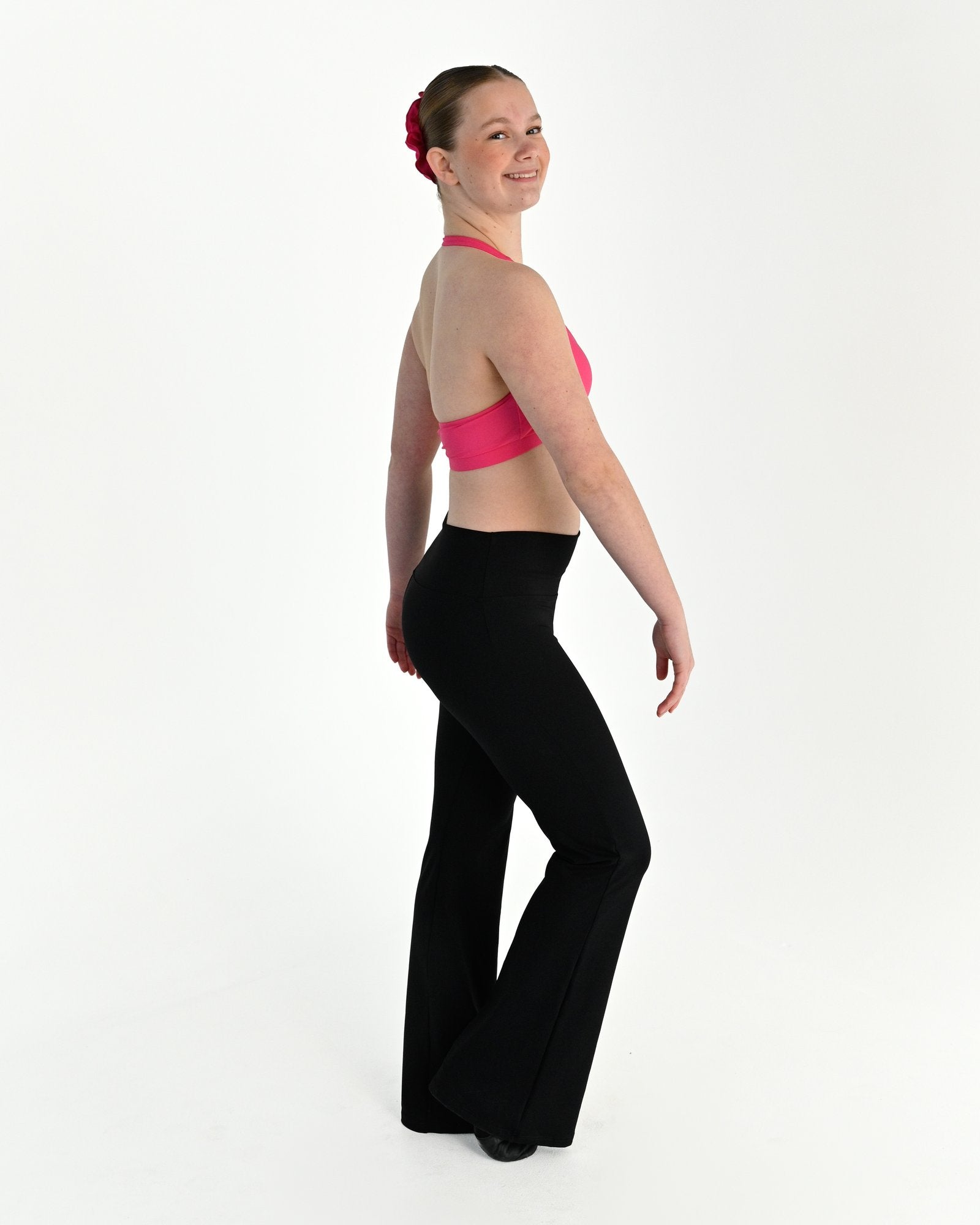 Tempo Halter Crop Top - Hot Pink 2