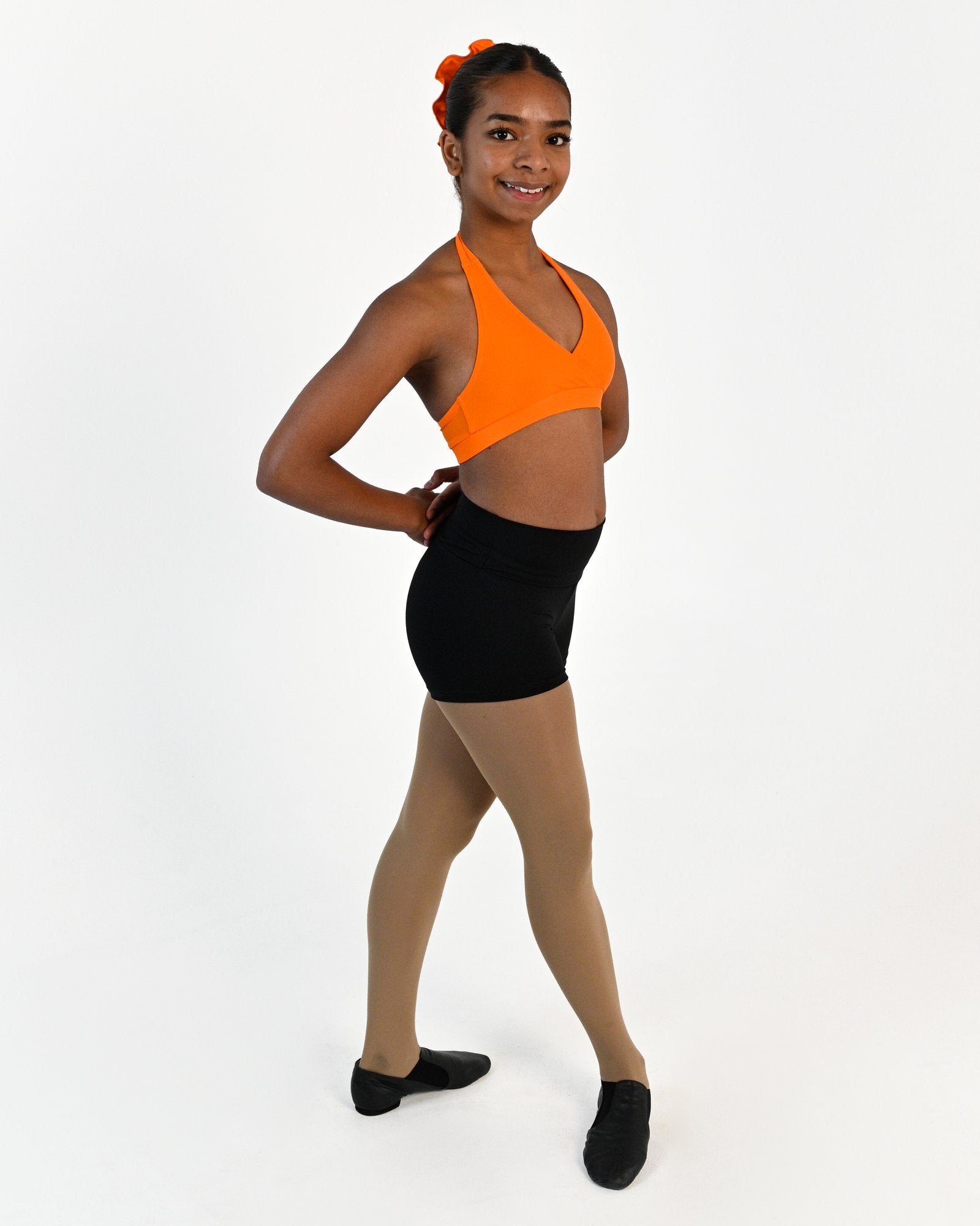 Tempo Halter Crop Top - Orange
