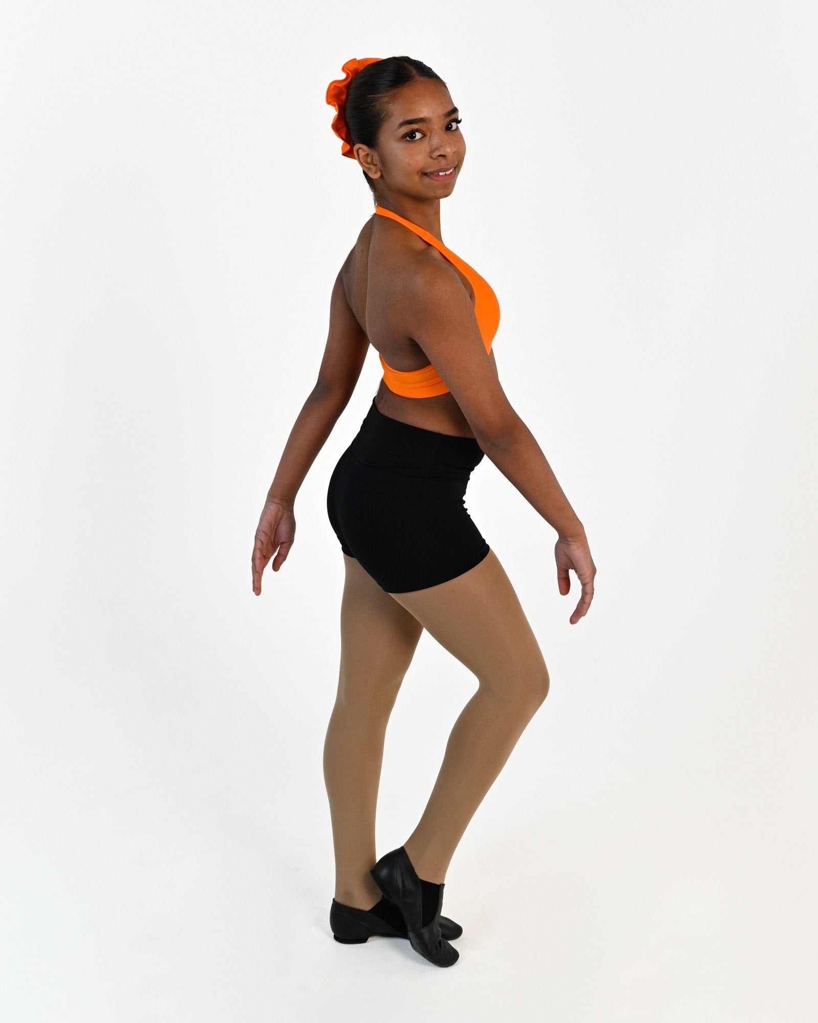 Tempo Halter Crop Top - Orange 2