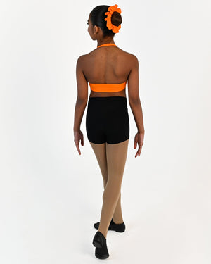 Tempo Halter Crop Top - Orange 3