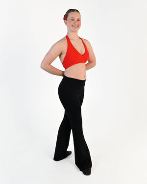 Tempo Halter Crop Top - Red