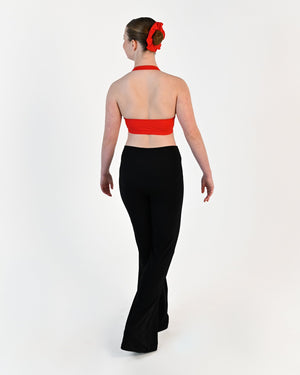 Tempo Halter Crop Top - Red 3