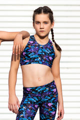 Mila Eco Friendly Racer Back Crop Girls - Florida Floral