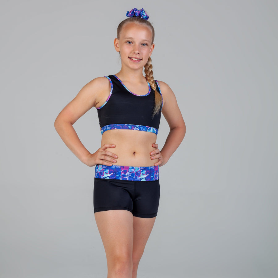 Dash Active Short Girls - Coral Coast & Black