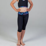 Charlie Wide Waist Band Bike Short Girls - Florida Floral & Black